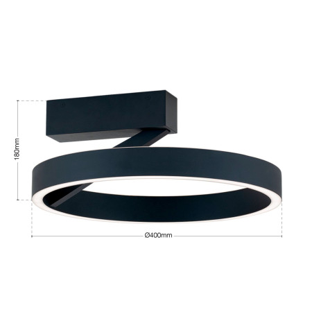 плафон DL 7-703/40 schwarz (LED40W/2500lm/3CCT) - Изображение 6
