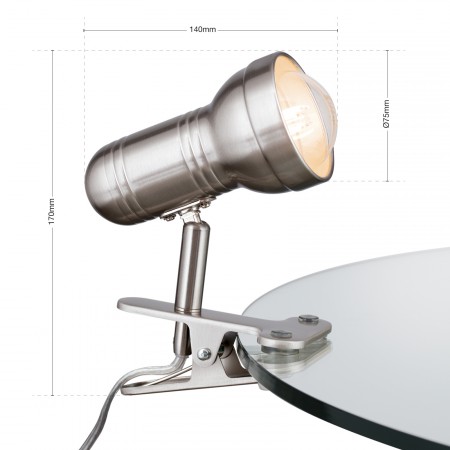 настолна лампа, спот лампа Str 10-411 satin       (fur E27/R63)