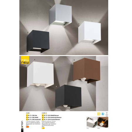 аплик, външна лампа AL 11-1314 corten/Sensor(LED13W/700lm - Изображение 7