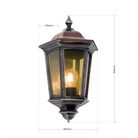 аплик, външна лампа AL 11K/82515/A schwarz-silber (11K/425A) - Изображение 5