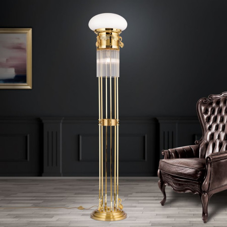 лампион / правостояща лампа Stl 12-1095/2 gold/337 opal sm (2xE27) - Изображение 1