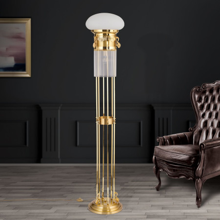 лампион / правостояща лампа Stl 12-1095/2 gold/337 opal sm (2xE27) - Изображение 2