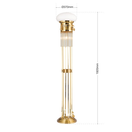 лампион / правостояща лампа Stl 12-1095/2 gold/337 opal sm (2xE27) - Изображение 5