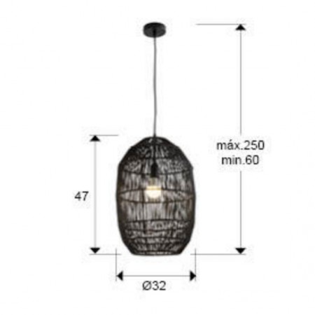 пендел 139122 TIZNE - CORDED PAPER LAMP 3D - Изображение 5