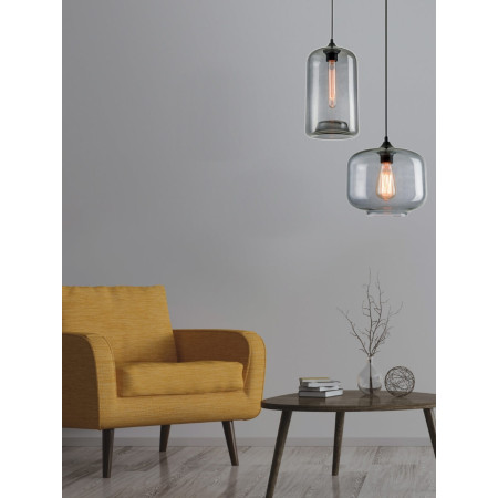 пендел 14101 PENDANT LAMP E27 MAX 40W GLASS SMOKED GREY - Изображение 1
