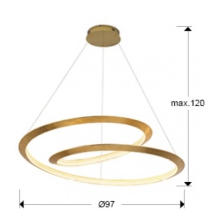 полилей 165839D ETERNITY - LAMP GOLD LEAVES ?97 DIMMABLE - Изображение 4