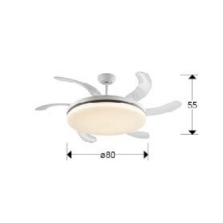 плафон 168434 VENTO - MAXI BLACK WHITE/BRONZE FAN DIMMABL - Изображение 5