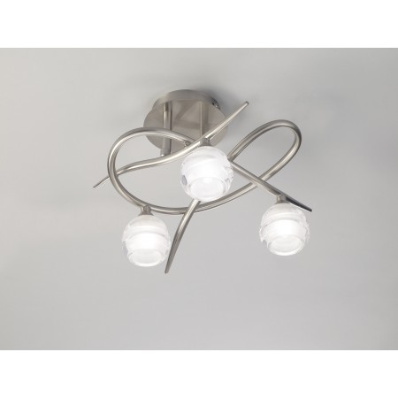 плафон 1814 SATIN NICKEL 3x2.5W LED G9 (incl) - Изображение 1