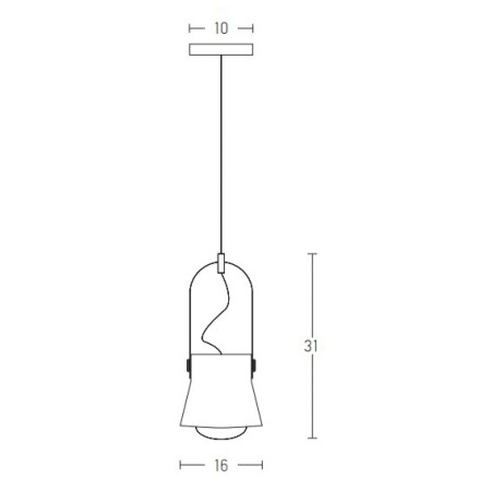 пендел 18192 PENDANT LAMP E27 MAX 40W METAL BLACK - Изображение 3