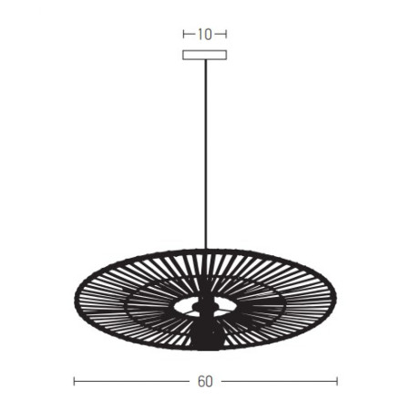 полилей 19104 PENDANT LAMP E27 MAX 40W BLACK BAMBOO - Изображение 2
