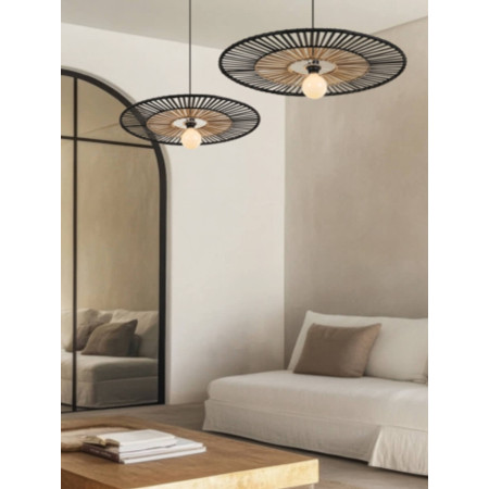 пендел 19105 PENDANT LAMP E27 MAX 40W BLACK BAMBOO - Изображение 1