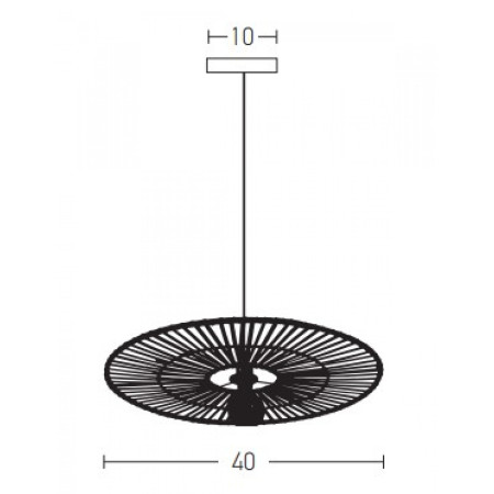 пендел 19107 PENDANT LAMP E27 MAX 40W WHITE BAMBOO - Изображение 2