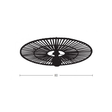 плафон 19250 CEILING LAMP E27 MAX 40W WHITE BAMBOO - Изображение 2