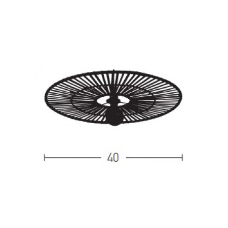 плафон, аплик 19253 CEILING LAMP E27 MAX 40W BLACK BAMBOO - Изображение 2