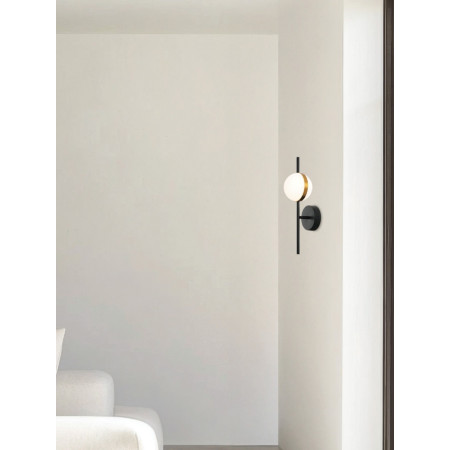аплик 2003 SCONCE LIGHT LED 8W 3000K METAL BLACK-GOLD - Изображение 1
