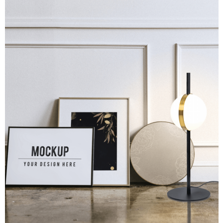 настолна лампа 2004 TABLE LIGHT LED 8W 3000K METAL BLACK-GOLD - Изображение 1