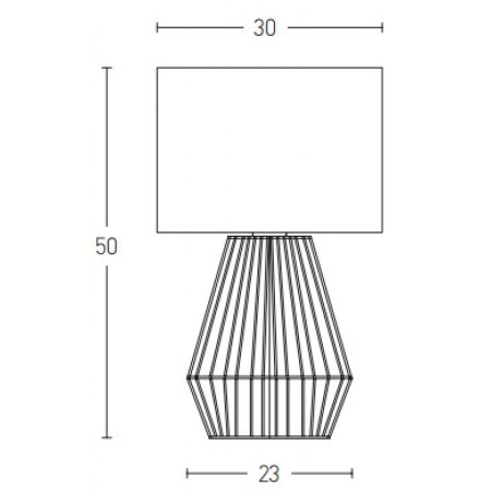 настолна лампа 20235 TABLE LAMP E27 MAX 40W METAL THREAD STRING C - Изображение 3