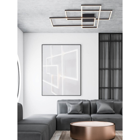плафон 2020 CEILING LIGHT LED 52W 3000K ALUMINIUM BLACK - Изображение 3