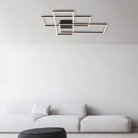плафон 2020 CEILING LIGHT LED 52W 3000K ALUMINIUM BLACK - Изображение 1