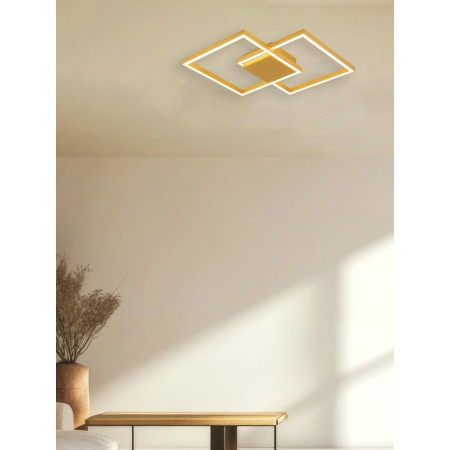 плафон 2028 CEILING LIGHT LED 28W 3000K ALUMINIUM GOLD - Изображение 1