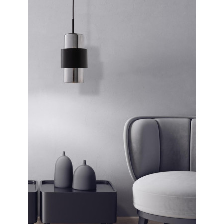 пендел 22002 PENDANT LIGHT E27 MAX 40W BLACK MATT CHROME - Изображение 1