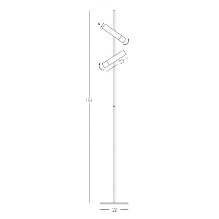 лампион / правостояща лампа 22032 FLOOR LIGHT LED 7W 3000K METAL BLACK GOLD - Изображение 2