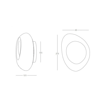 аплик 22048 WALL LAMP E14 MAX 8W GLASS CHROME - Изображение 2