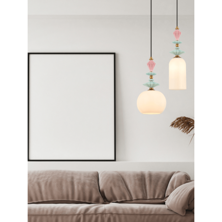 пендел 22079 PENDANT LAMP E27 MAX 40W OPAL GLASS ANTIQUE - Изображение 1