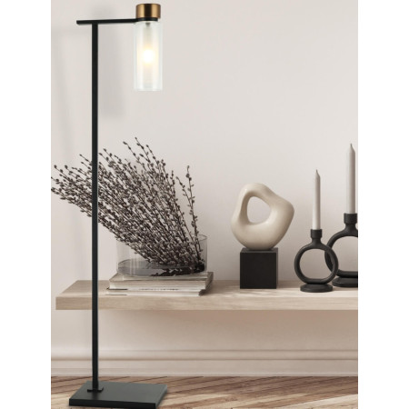 лампион / правостояща лампа 22136 FLOOR LAMP E14 MAX 8W BLACK-ANTIQUE BRASS - Изображение 1