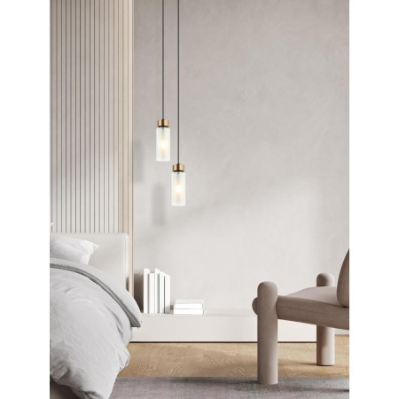пендел 22137 PENDANT E14 SANDY BLACK-ANTIQUE BRASS - Изображение 1