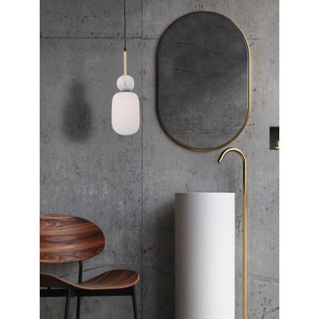 пендел 22215 E27 MAX 40W OPAL GLASS-WHITE MARBLEA - Изображение 1