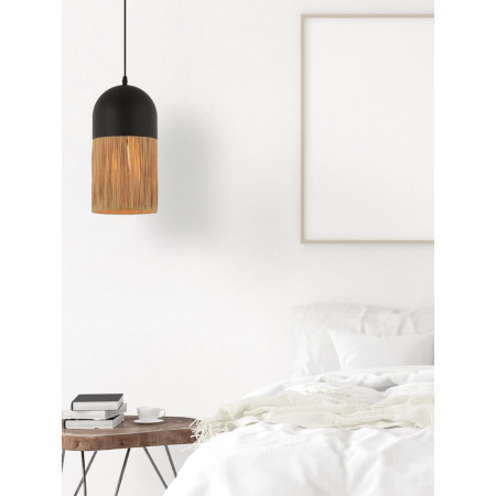 пендел 23071 PENDANT LIGHT E27 MAX 11W METAL-PAPER,BLACK- - Изображение 1