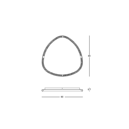 плафон 23089 CEILING LED LIGHT 39W 3000K METAL-ACRYLIC WH - Изображение 1
