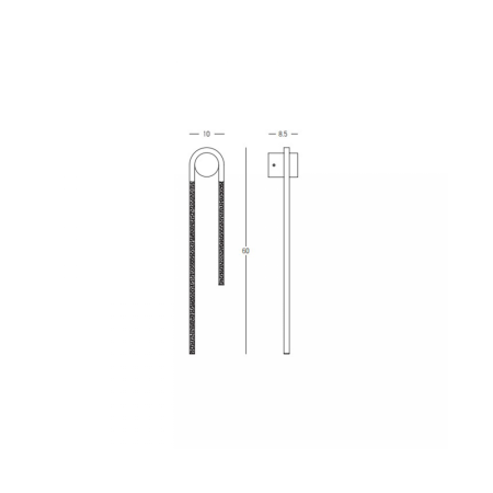 аплик 23107 SCONCE LED LIGHT 13W 3000K ALUMINIUM-PC DIF - Изображение 2