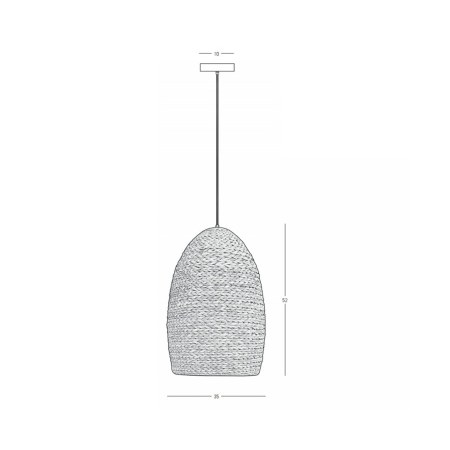 пендел 23195 PENDANT LAMP E27 MAX 20W RATTAN NATURAL - Изображение 3