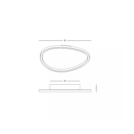 плафон 23213 CEILING LED LIGHT 58W 3000K GOLD - Изображение 2