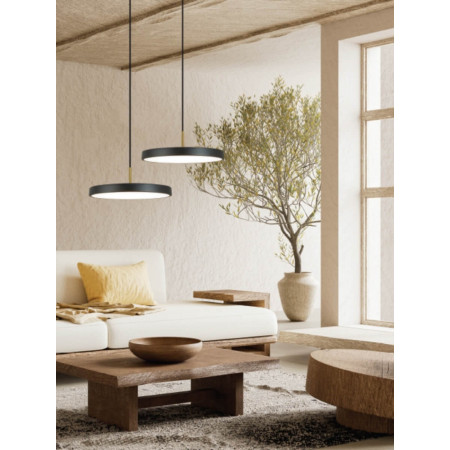 пендел 25145 PENDANT LED LIGHT 17W 3000K BLACK MATT - BRU - Изображение 1