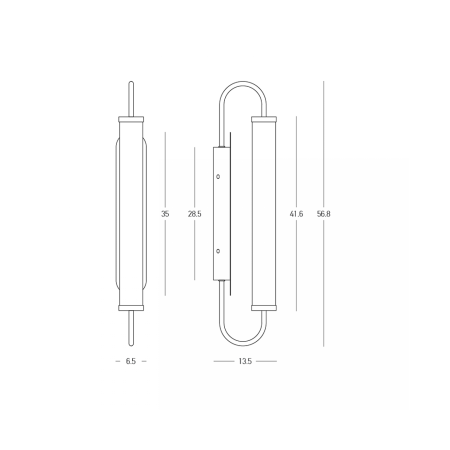 аплик 25152 WALL LED LIGHT 10W TRIAC BRUSHED BRASS - OPA - Изображение 3