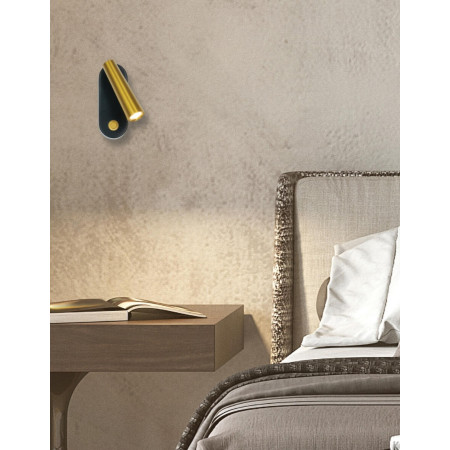 аплик 25182 WALL LED READING LIGHT 3W 3000K BLACK MATT - - Изображение 1