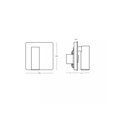 аплик 25281 WALL RECESSED LED READING LIGHT 3W 3000K MET - Изображение 4