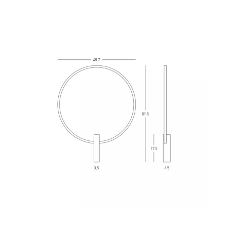 аплик 25320 WALL LED LIGHT 23W 3000K SANDY BLACK METAL - - Изображение 2