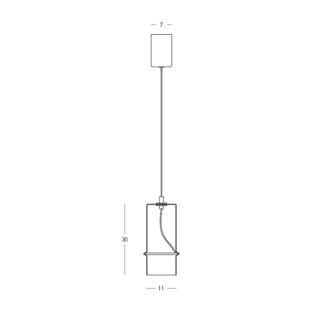пендел 2533 PENDANT LED LIGHT 6W 3000K SANDY BLACK - SMOK - Изображение 1