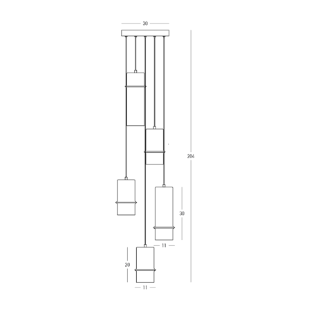 полилей 2535 PENDANT LED LIGHT 20W 3000K SANDY BLACK - SMO - Изображение 1
