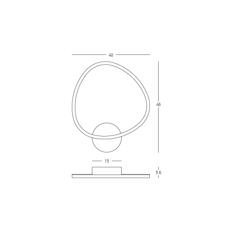 аплик 25408 WALL LED LIGHT 26W 3000K BLACK MATT METAL - - Изображение 2