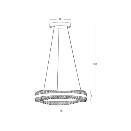 полилей 25412 PENDANT LED LIGHT 58W 3000K TRIAC BRUSHED GO - Изображение 1