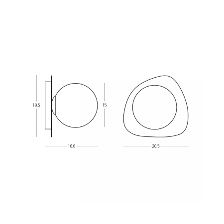 аплик 2580 WALL LIGHT 1xG9 LED MAX 4W GOLD MATT - SMOKED - Изображение 2