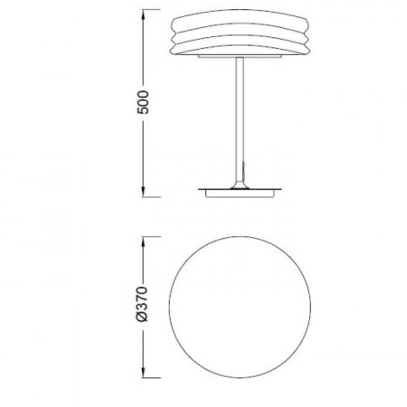 настолна лампа ^3626 TABLE LAMP BIG CHROME 2x20W E27 (No inc.)