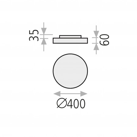 плафон P385140B Ceiling lamp/40cm LED 3000K White - Изображение 3