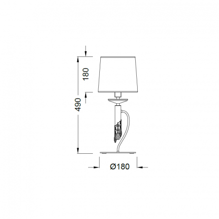 настолна лампа 3888 ANTIQUE BRASS 1x20W E14 or 1x5W G9