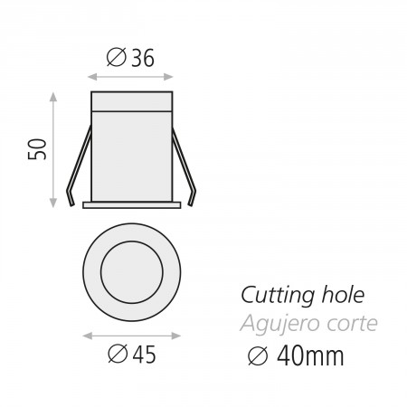 луничка / луна E3949000B (Recessed Mini White) - Изображение 3